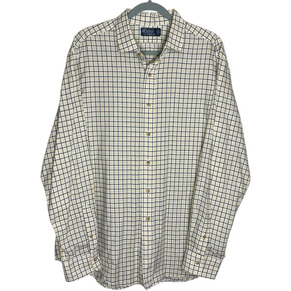 Polo Ralph Lauren Shirt Mens XL Tattersall Button Up Plaid Long Sleeve Preppy - Picture 2 of 11